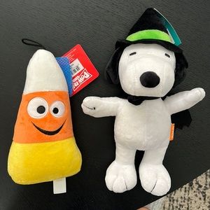 Dog toys - peanuts 9” Halloween snoopy witch plush toy,candy corn plush toy